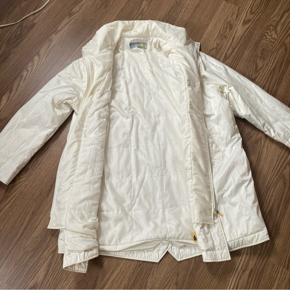 London Fog Sport  Ivory Jacket Women's Size 2X Zip And Snap Front - Picture 9 of 16